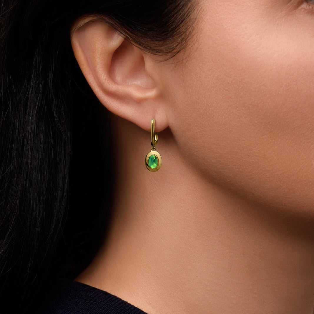 Handcrafted White Gold Sapphire classic Earrings