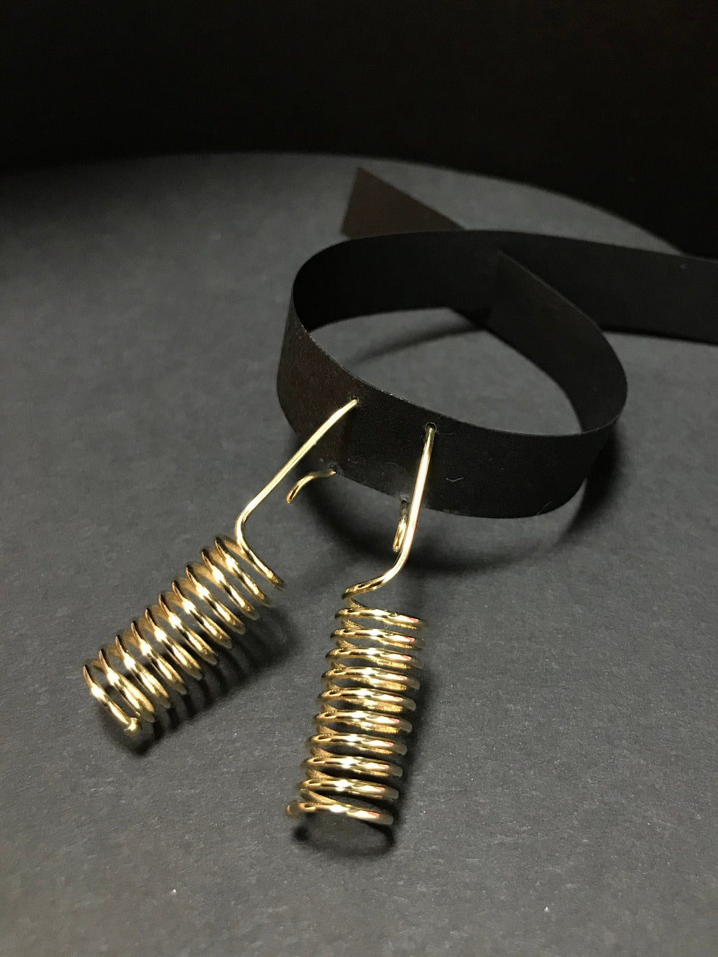 Handcrafted Spiral Cylinder Earrings