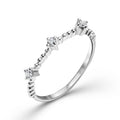 Mini Chic. Minimalist Gold Ring with Diamond
