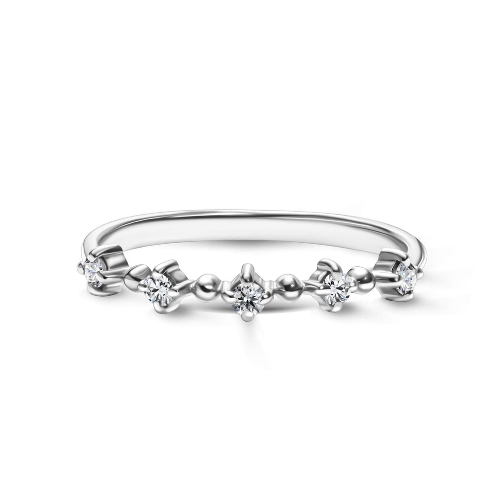 Gold Diamond Ring - Five Facets