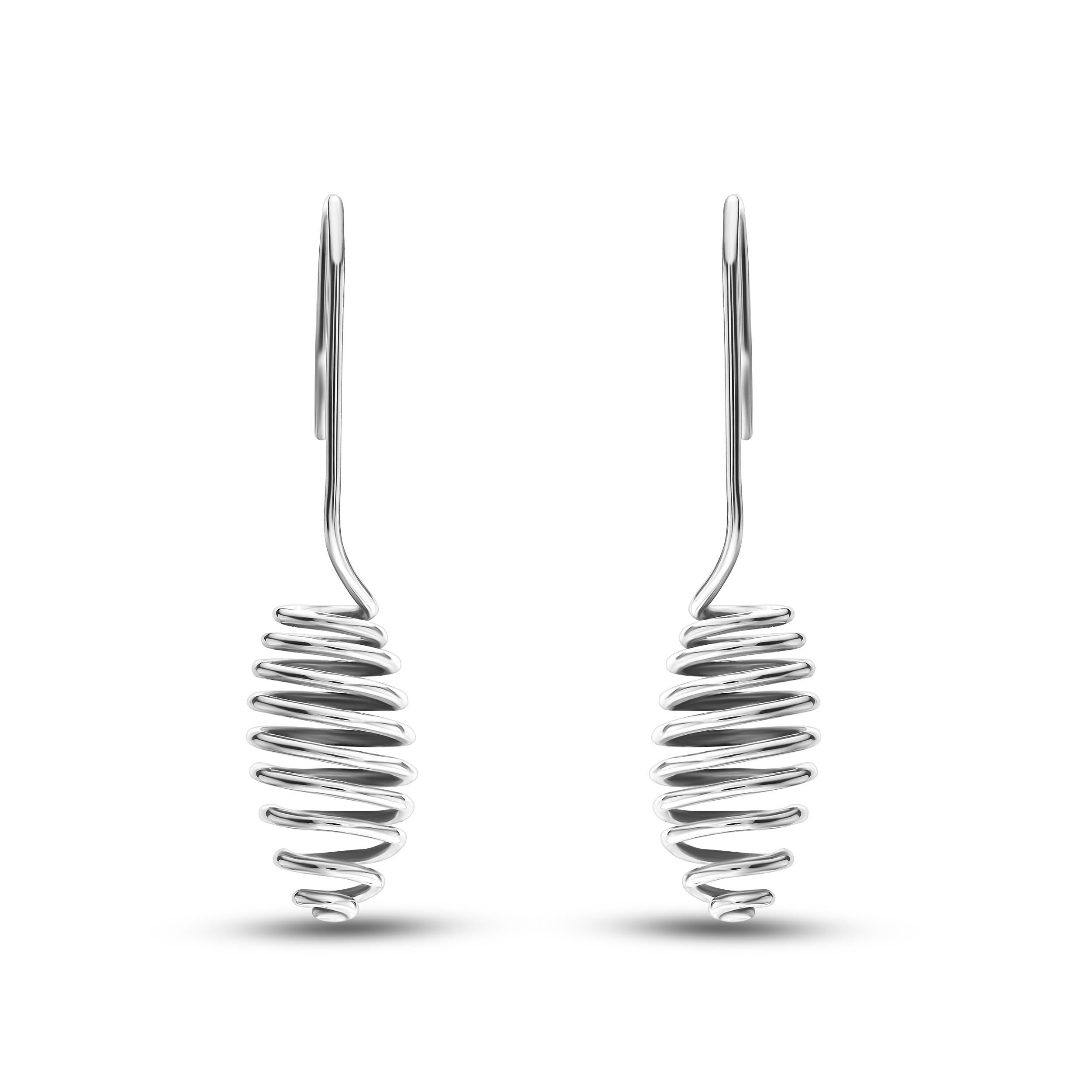 Handcrafted Spiral Earrings Oval