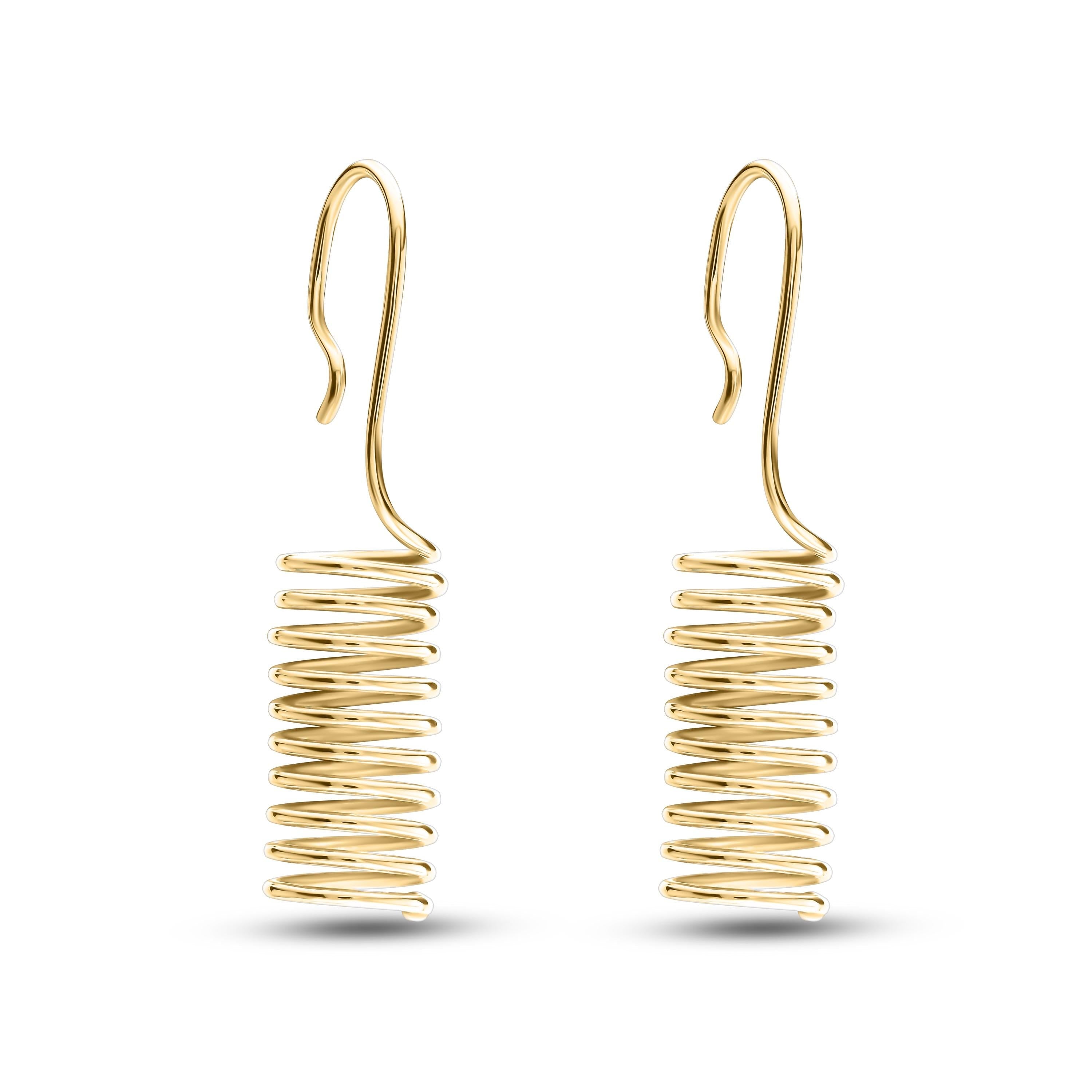 Handcrafted Minimalist Earrings -  Cylinder