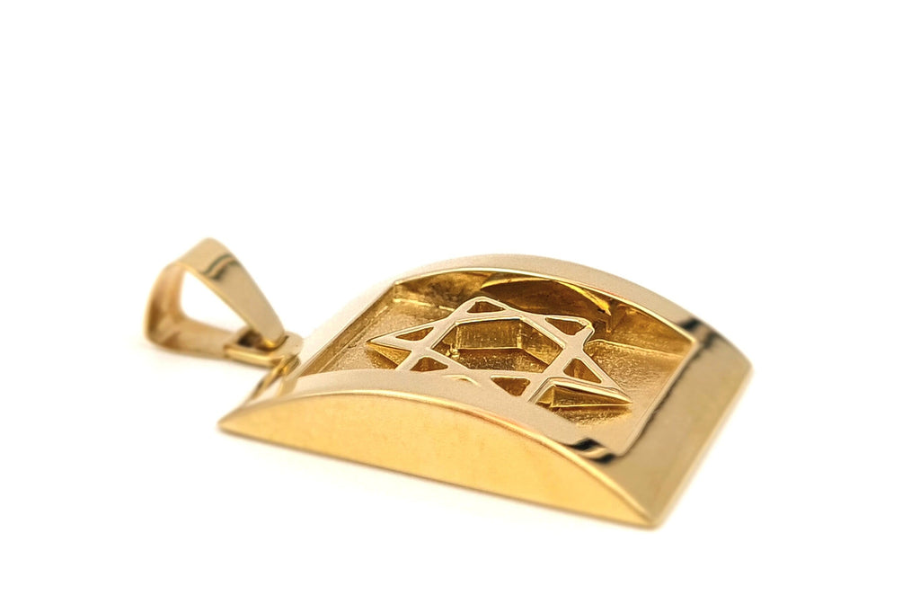 Gold Star of David Pendant Handcrafted