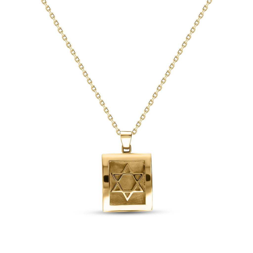 Gold Star of David Pendant Handcrafted