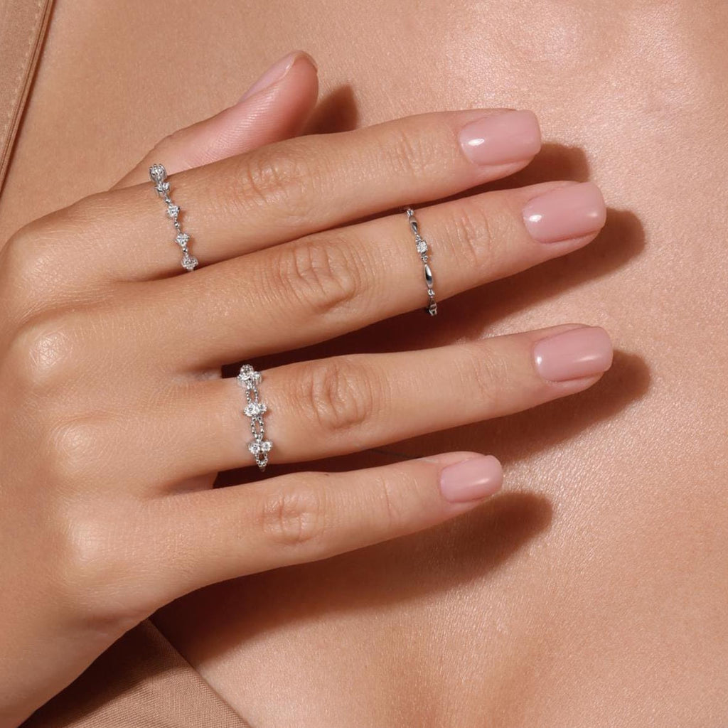 Gold Diamond Ring - Five Facets