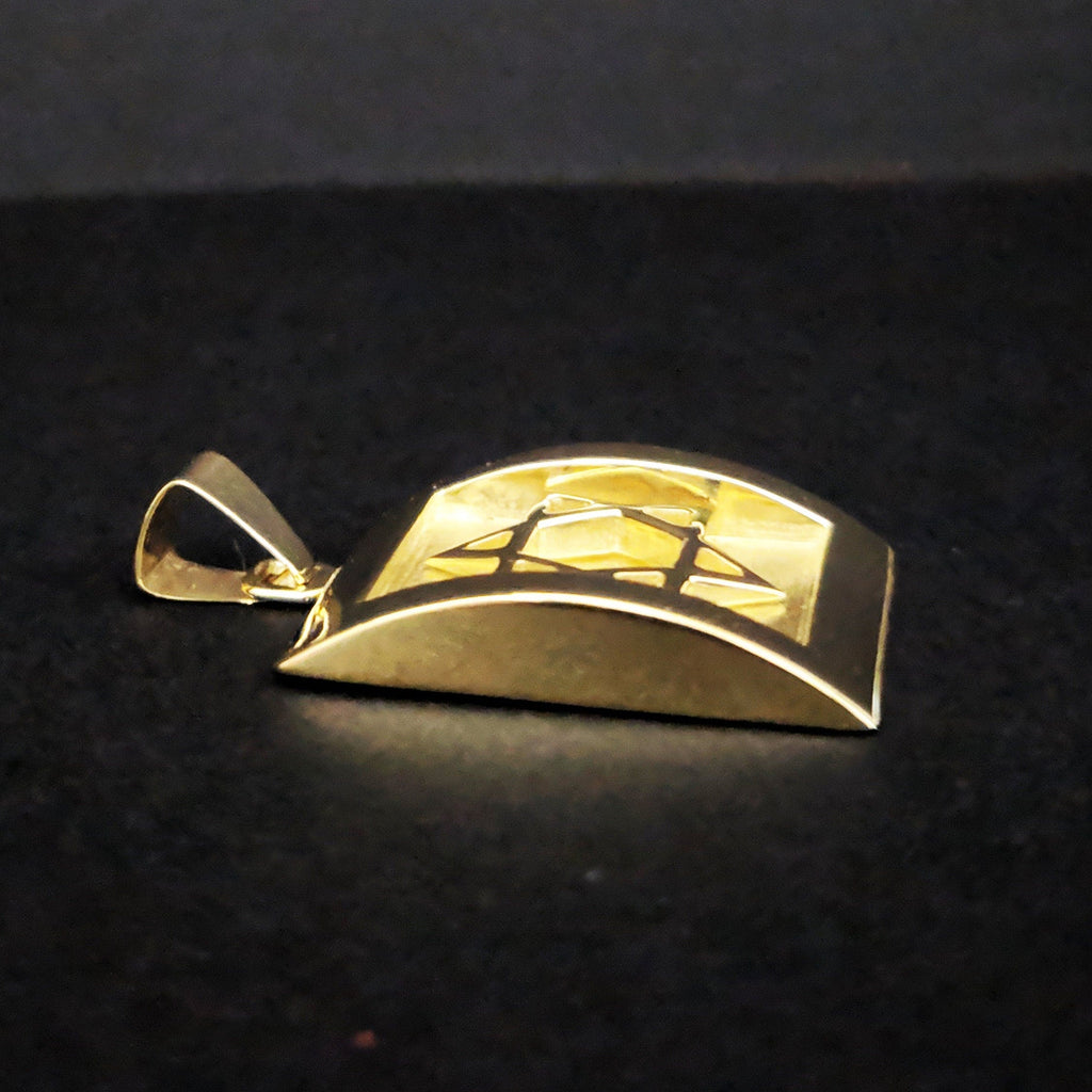 Gold Star of David Pendant Handcrafted