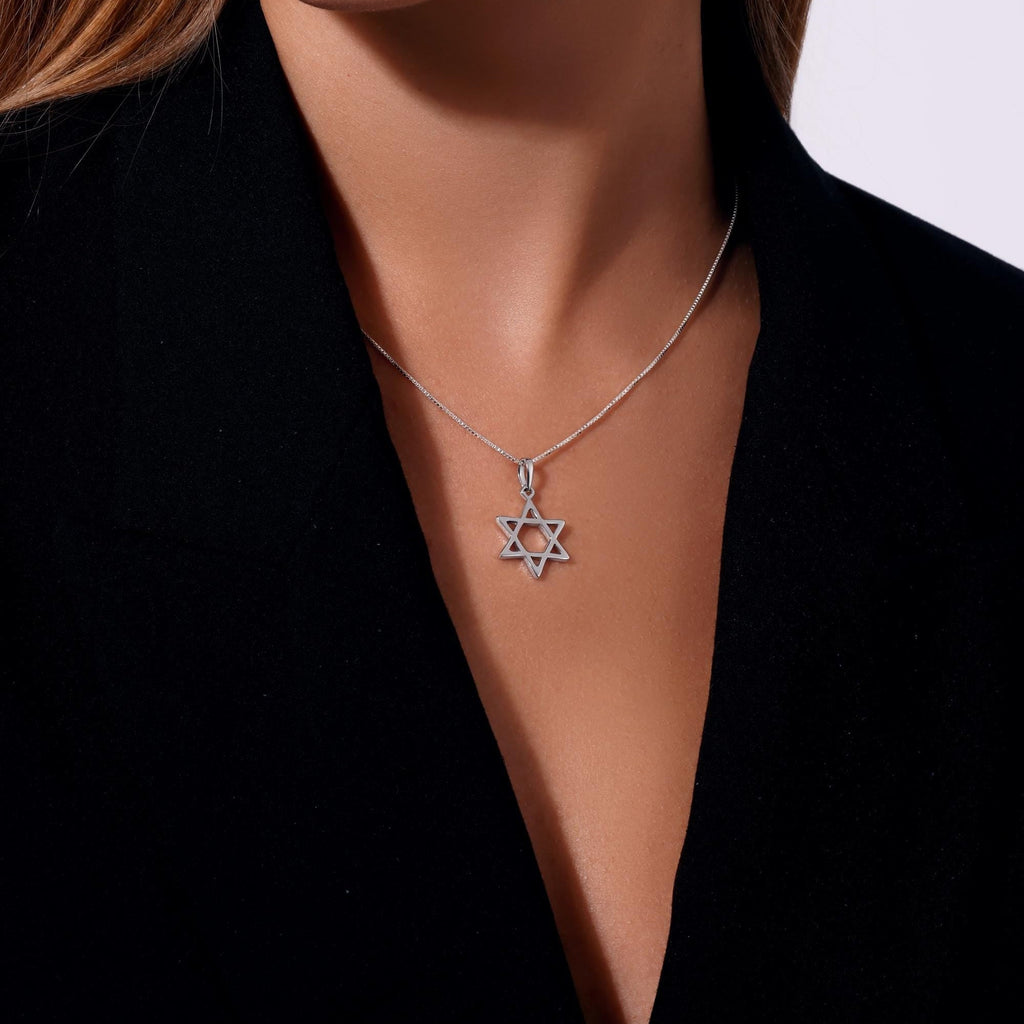 Gold Star of David Pendant Handcrafted