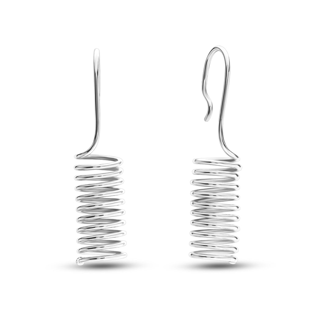 Handcrafted Spiral Cylinder Earrings